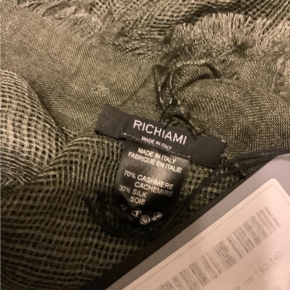 Richiami Silk & Cashmere Scarf Wrap Made In Italy - Picture 4 of 6